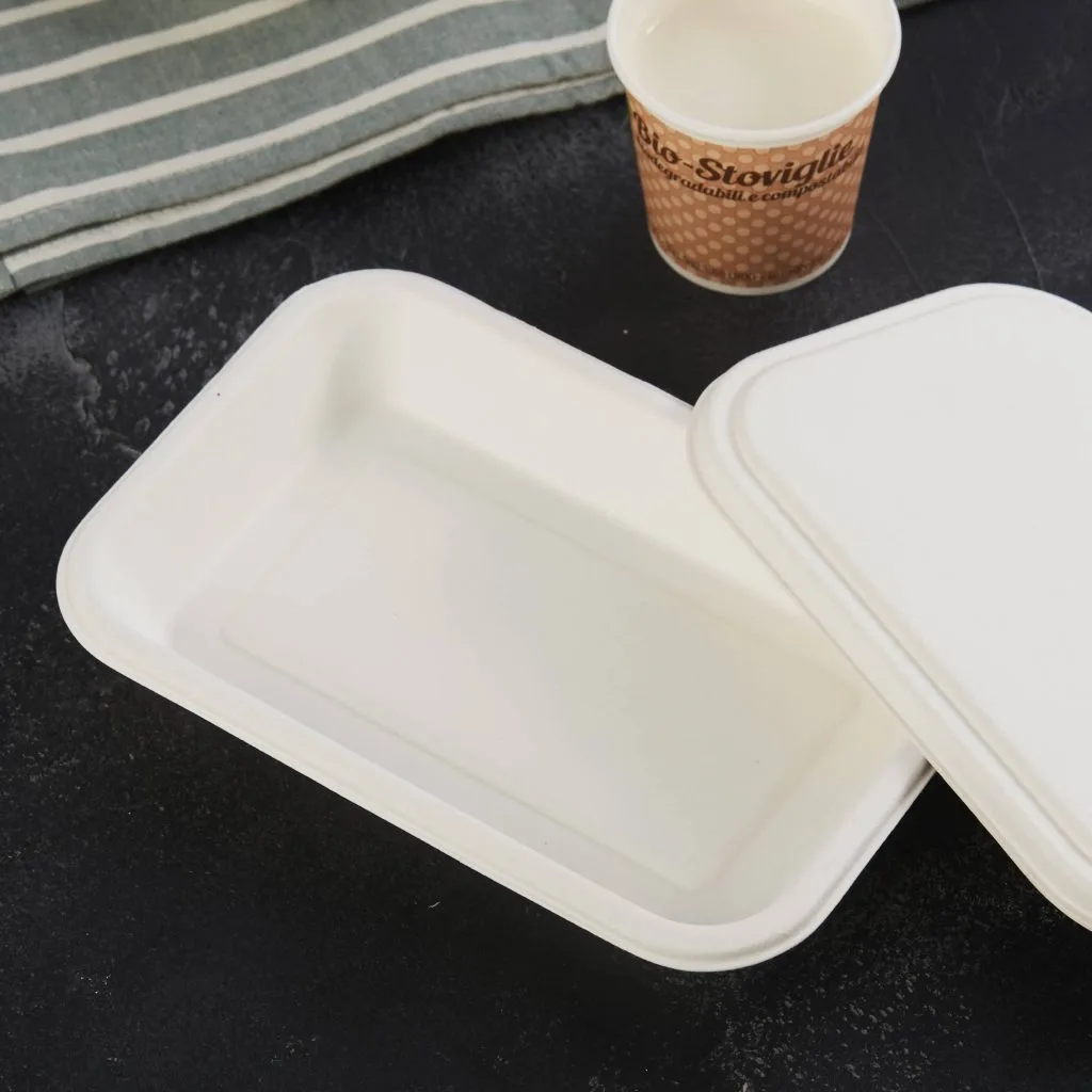 Tabuleiro para Sushi Biodegradável Descartável com Tampa Tabuleiro para Sushi Biodegradável Descartável com Tampa