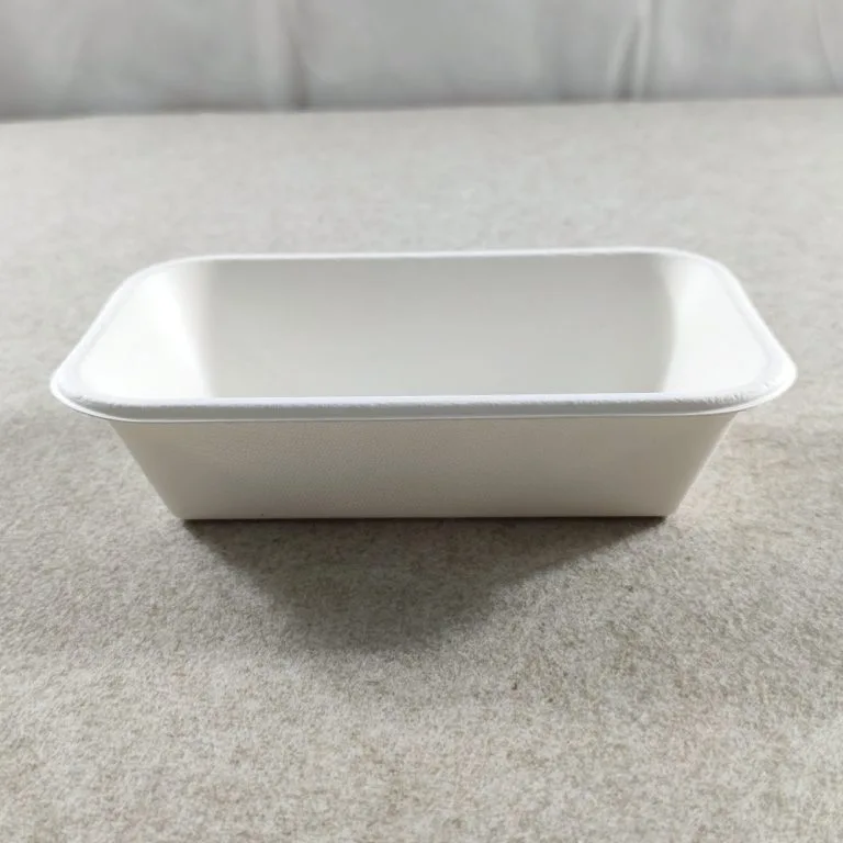 Bagasse Einweg-Lebensmittelschalen mit Deckeln Abdeckungen