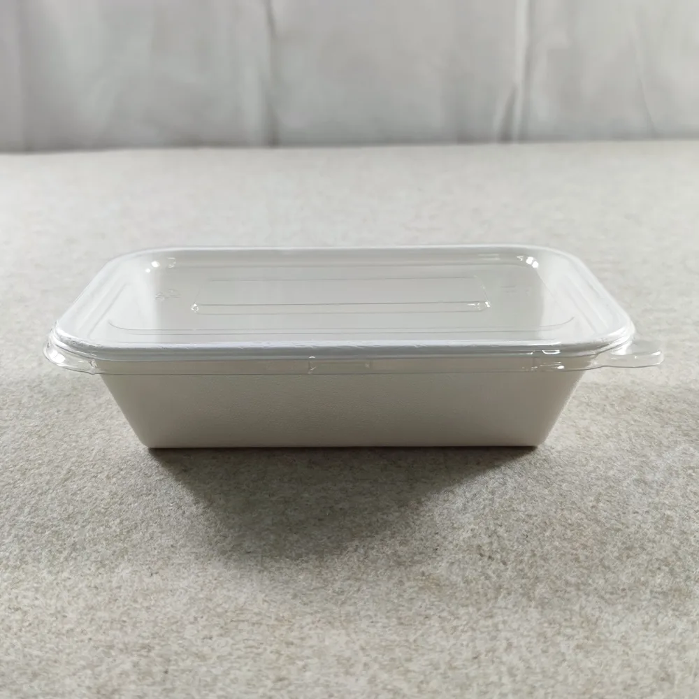 Bagasse Disposable Food Trays with Lids Covers