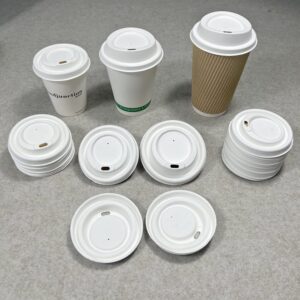 Tampas de Copo Compostáveis 90mm Tampas para Copos de Café
