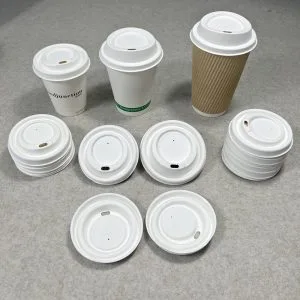 Tampas para copos compostáveis Tampas para copos de café de 90 mm
