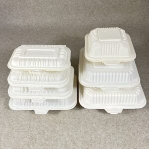 Wegwerpmaïszetmeel hamburger doos verpakking