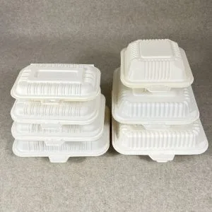 Envases desechables para hamburguesas de almidón de maíz