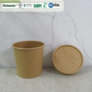 8 16 oz Einweg-Suppenschalen mit Deckeln | Bioleader® Pappschalen