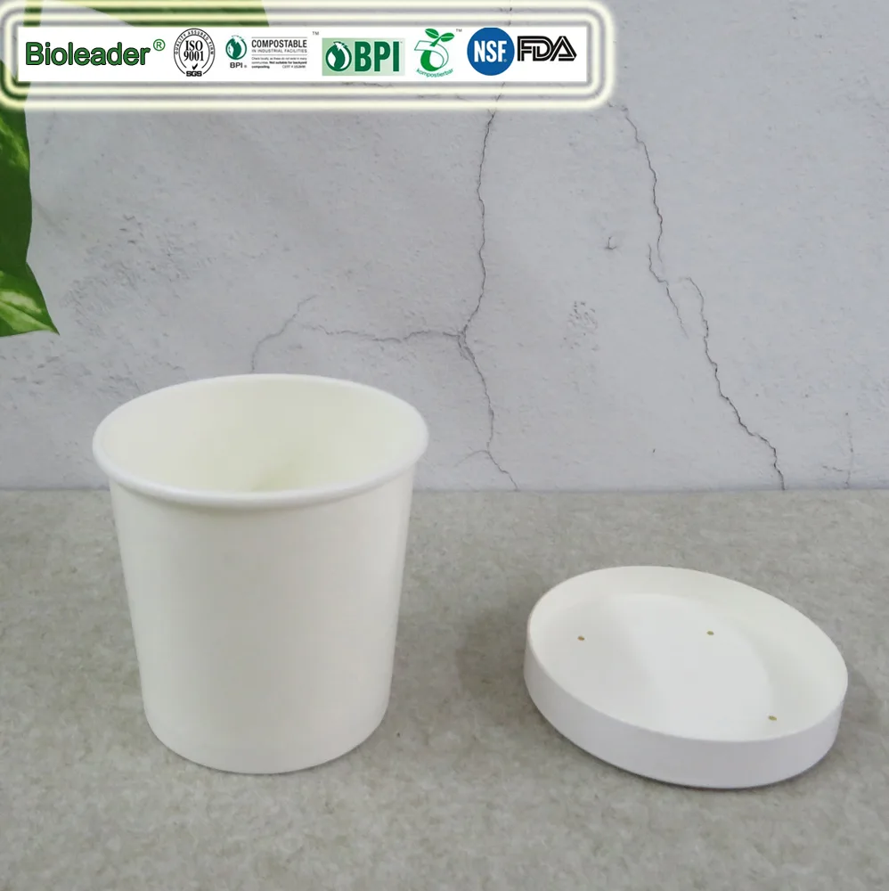 16 tazze da 8 oz per zuppa monouso con coperchio