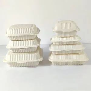 Emballage jetable de boîtes à burger en amidon de maïs