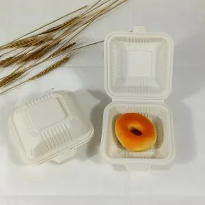 Emballage jetable de boîtes à burger en amidon de maïs