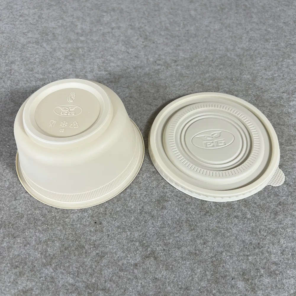 Taças de amido de milho descartáveis