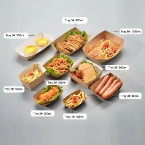 Plateau en papier jetable pour hot-dogs