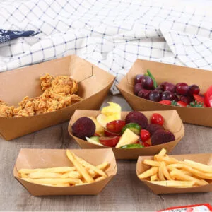 Plateau en papier jetable pour hot-dogs