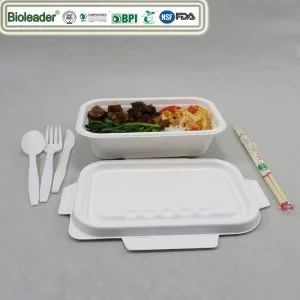 Plateaux traiteur jetables écologiques avec couvercles