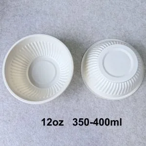 使い捨てコンポスタブル・プラスチックボウル 12オンス コーンスターチ</trp-post-container