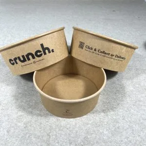 Individuell bedruckte Papierschüsseln mit Logo