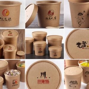 持ち帰り用蓋付きスープ容器