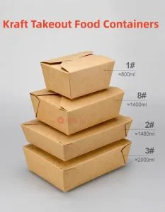 Kraftpapier-Boxen zum Mitnehmen