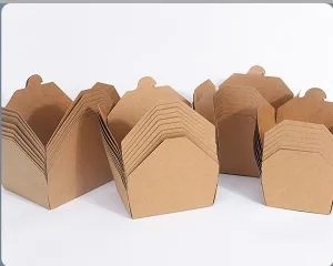 Kraftpapier-Behälter für Lebensmittel zum Mitnehmen