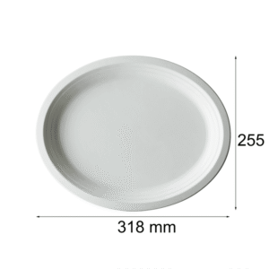 Grandes assiettes ovales en bagasse de canne à sucre en vrac vente en gros