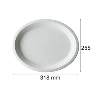 Big Sugarcane Bagasse Oval Plates Bulk Wholesale
