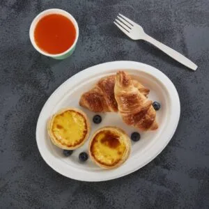 assiettes en papier ovales