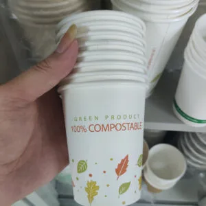 Gobelets en papier à revêtement PLA compostables