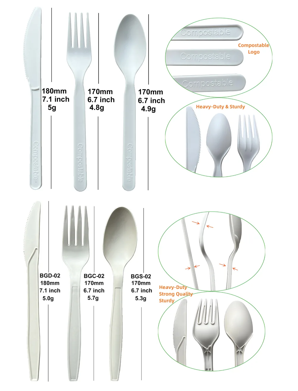 Биоразлагаемые компостируемые столовые приборы