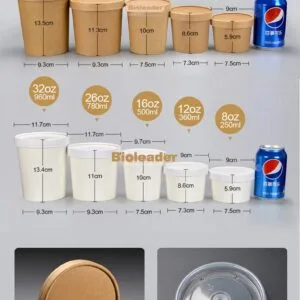 Bioleader Paper Soup Bowl Sizes