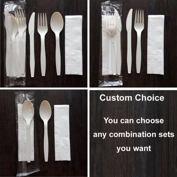 Biodegradable & Compostable Cutlery Utensils - Fork Spoon Knife