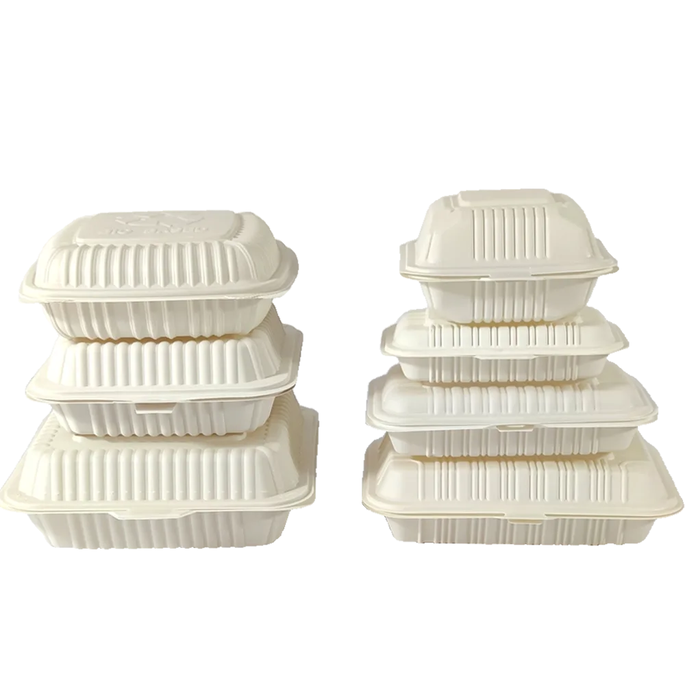 Scatola a conchiglia in amido di mais