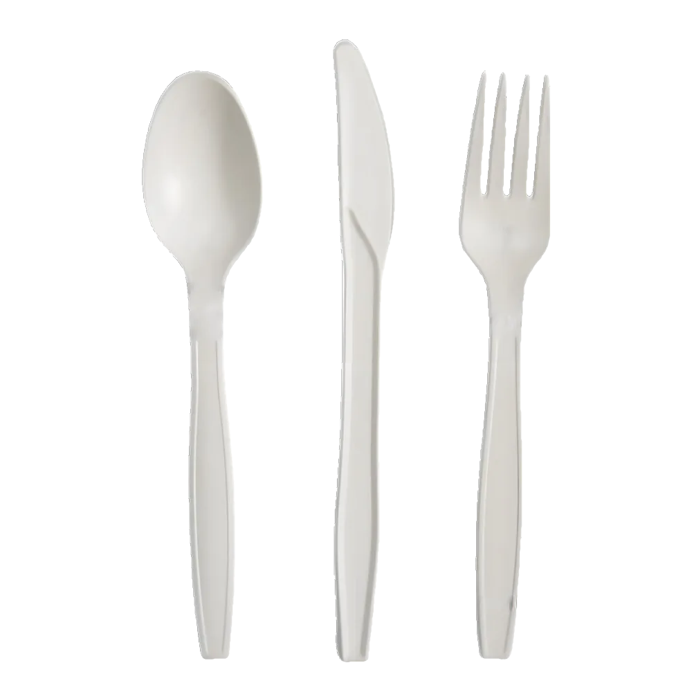 100 Coltelli Biodegradabili In CPLA - Compostabili E Resistenti, 16.5cm, Bianchi - Foto 1