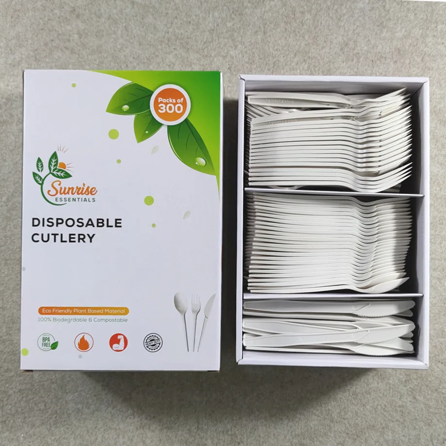 Forchette e cucchiai incartati singolarmente