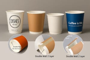 ダブルウォールペーパーカップ ホローウォールコーヒーカップ ダブルウォールペーパーカップ ホローウォールコーヒーカップ