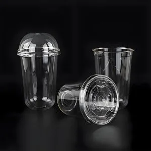 Gobelets en plastique biodégradables avec couvercles