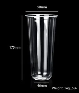 コンポスタブルPLAカップ クリア24オンス/680ml Uスタイル