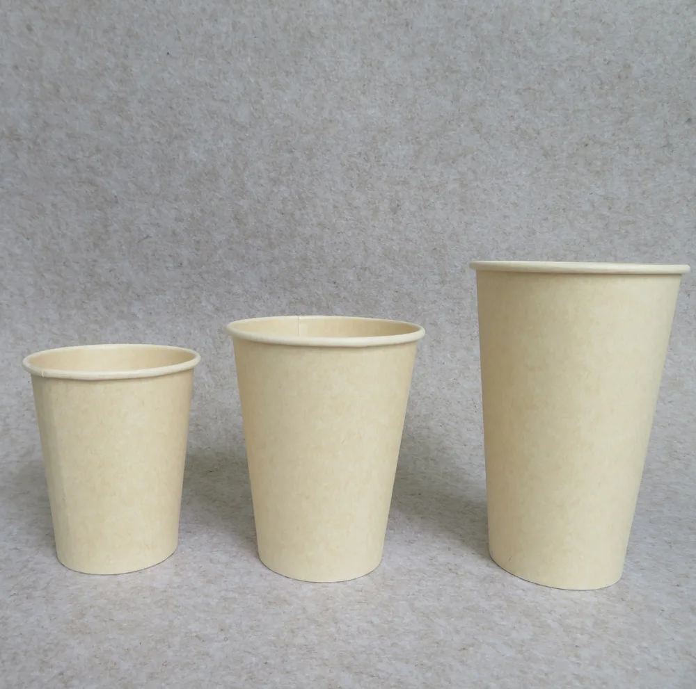 Бумажные стаканчики с покрытием PLA, пригодные для компостирования