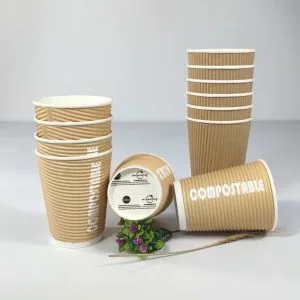 Tazas de café desechables con tapa
