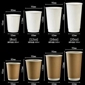 Einweg-Kaffeebecher mit Deckel (doppelwandig)