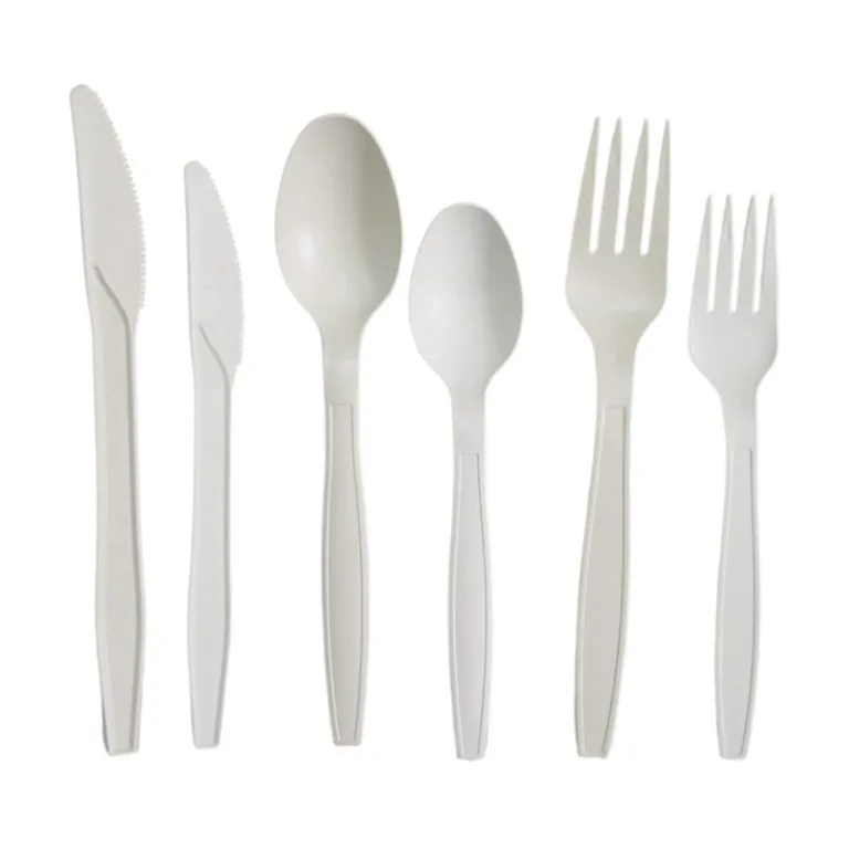 Cubiertos biodegradables Compostables Tenedor Cuchara Cuchillo