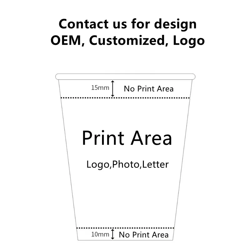 Пользовательские компостируемые кофейные чашки оптом 8/12/16/20oz