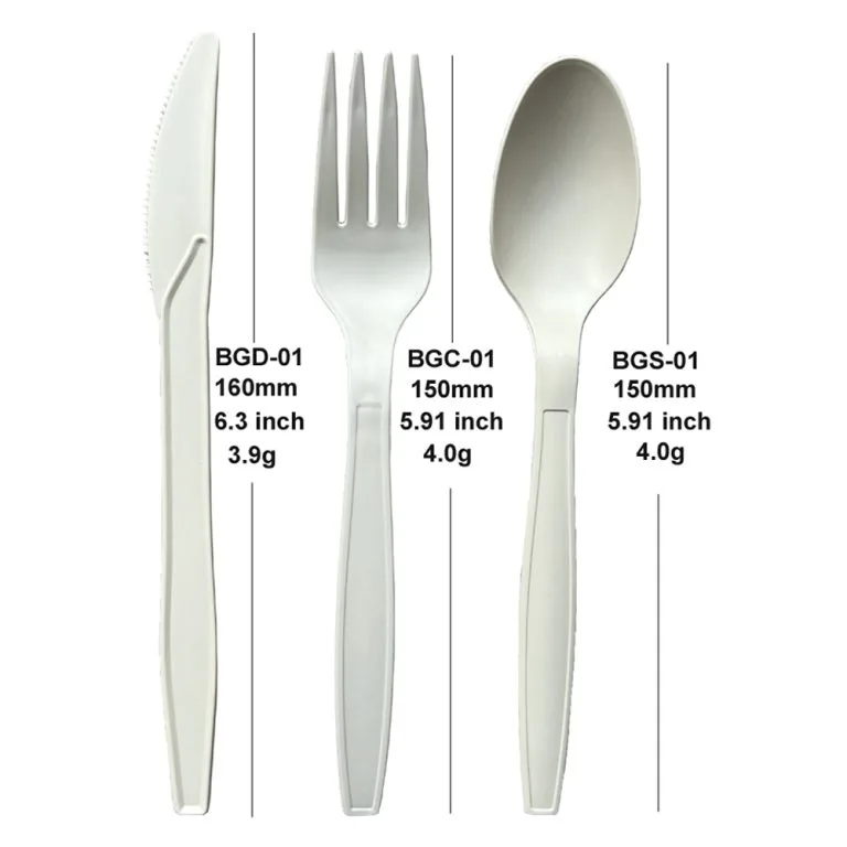 Amido di mais Cucchiaio e forchetta di medie dimensioni