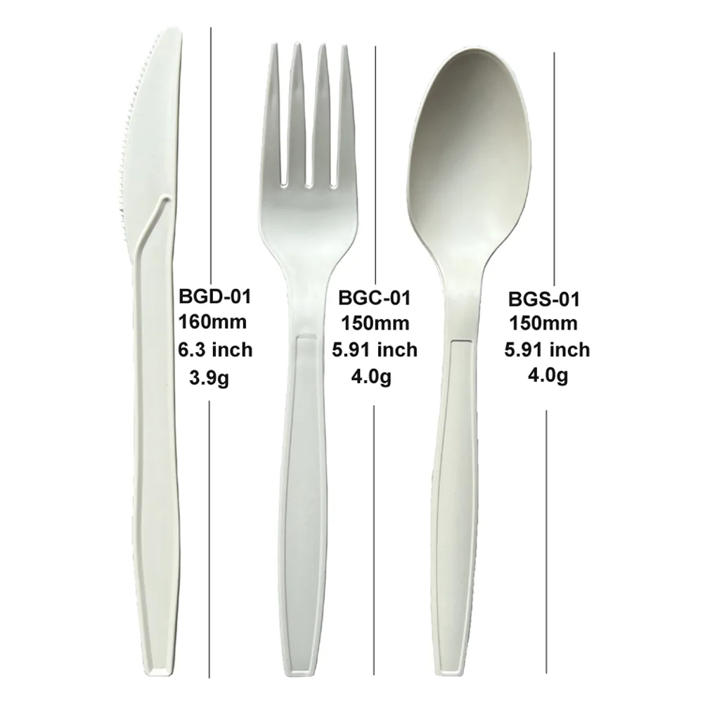 Кукурузный крахмал Ложка и вилка среднего размера