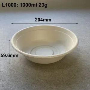 Bagazo de caña de azúcar Cuencos biodegradables con tapa para ensalada