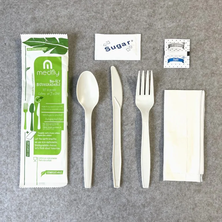 Набор компостируемых биоразлагаемых столовых приборов