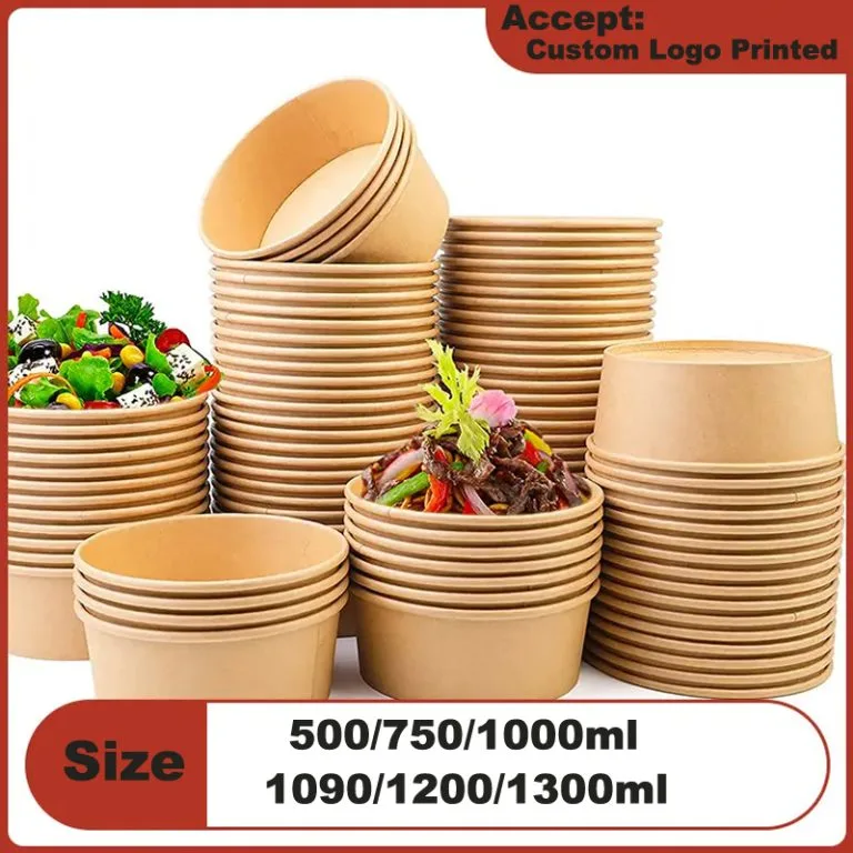 Kraft Bowls 500/750/1000/1200/1300ml | Bulk Wholesale | Bioleader®