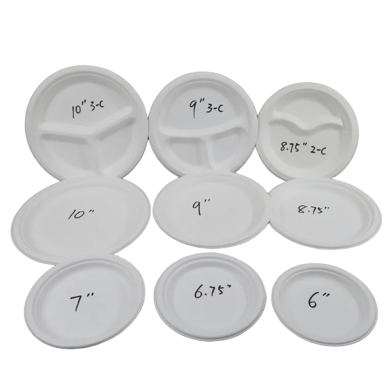 Platos Biodegradables 6 7 8 9 10 Pulgadas