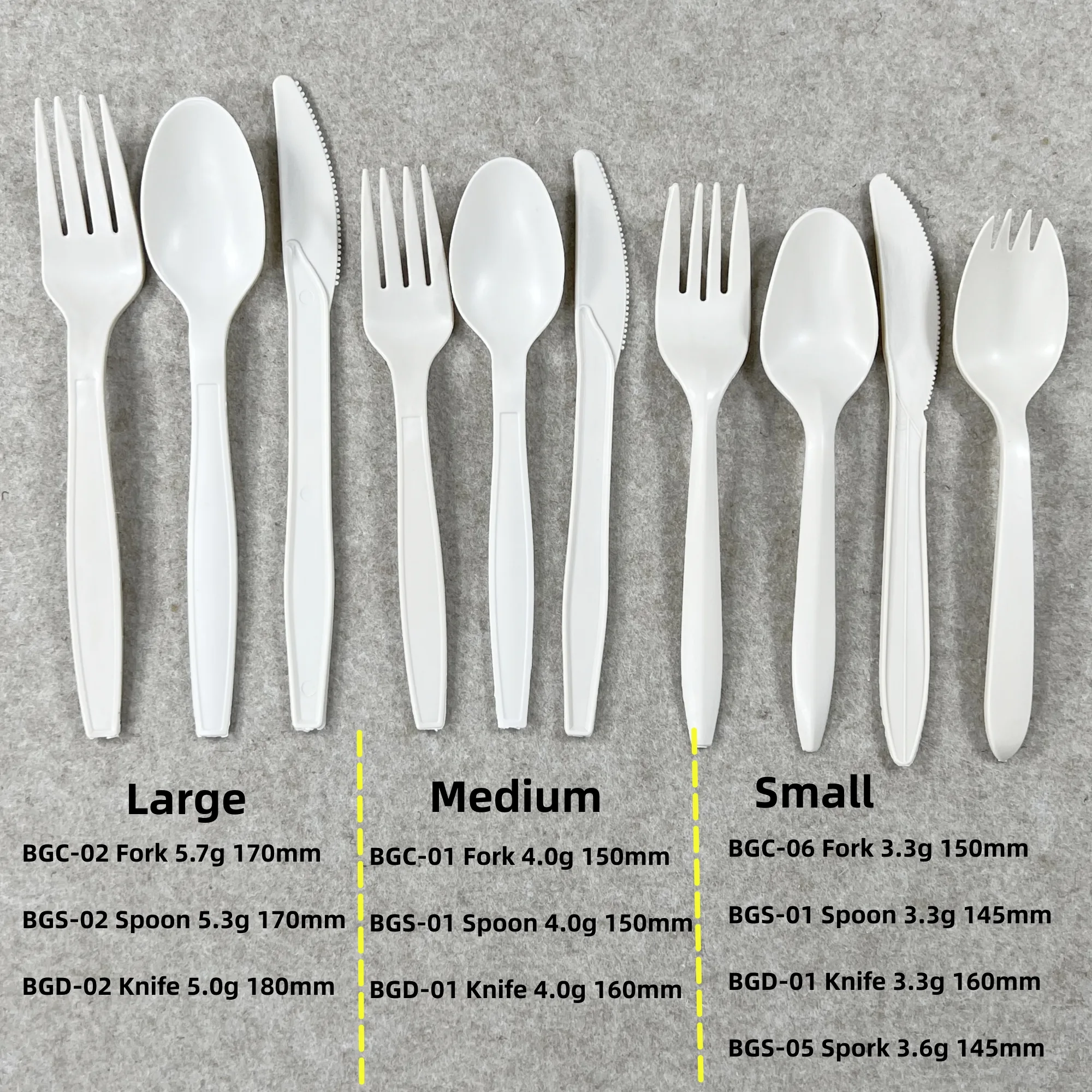 Bioleader's Cornstarch Cutlery Utensils Cornstarch Cutlery Utensils Bulk