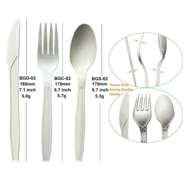Cubiertos de maicena tenedor cuchara cuchillo