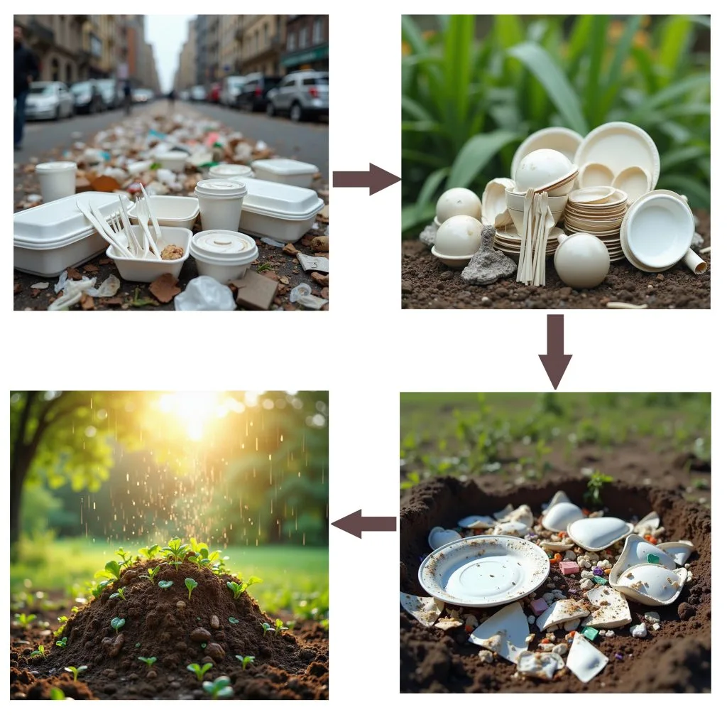 環境にやさしい生分解性食器