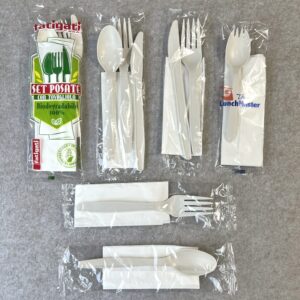 Einzeln verpacktes kompostierbares Besteckset 1