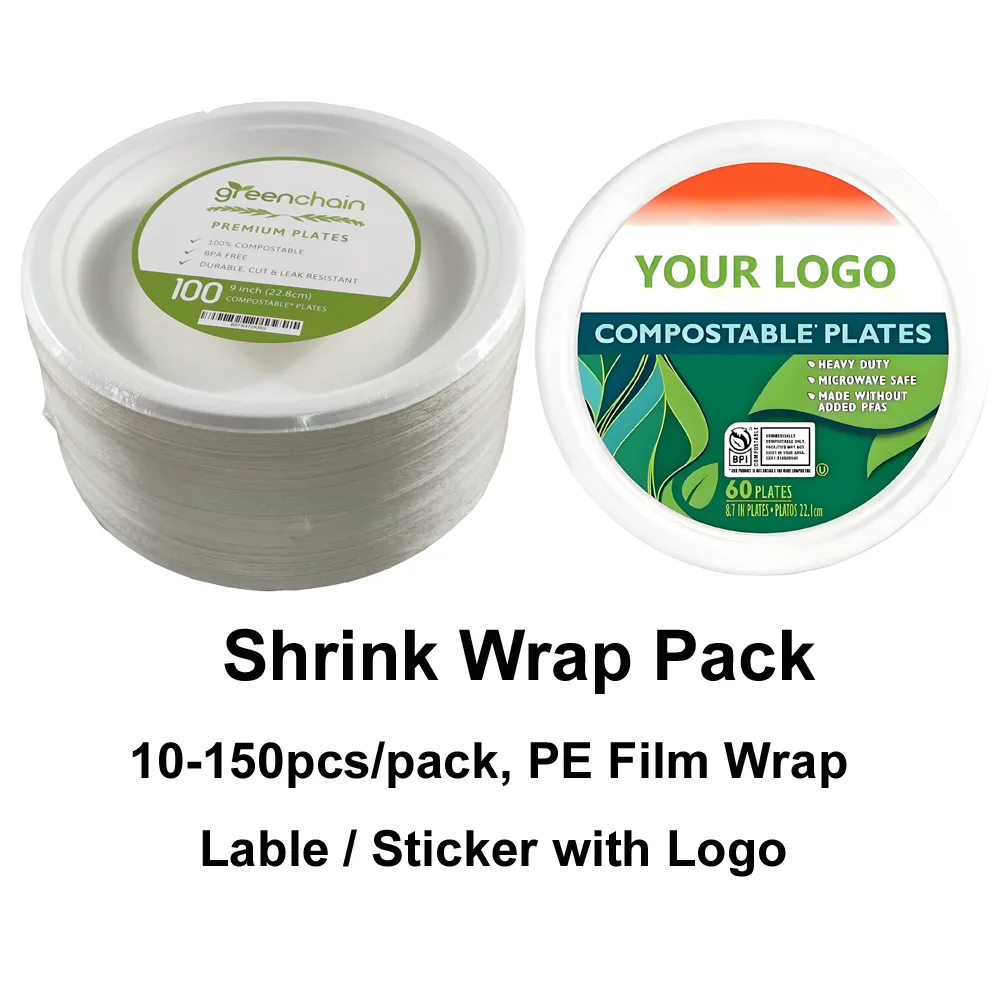 Embalagem retrátil de placas de bagaço de cana-de-açúcar