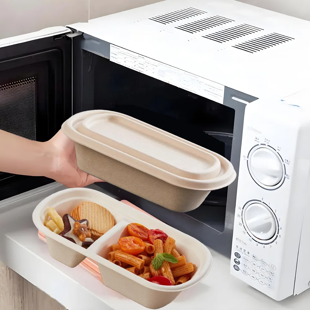 هل حاويات تفل قصب السكر آمنة في الميكروويف؟